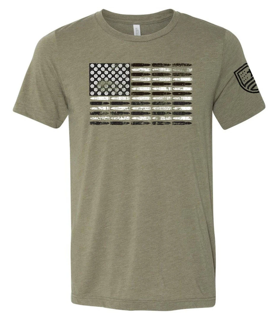 Bare Arms Gear BA Trading Mens Apparel Ammo Flag T-Shirt 3 Bare Arms Gear BA Trading Mens Apparel Ammo Flag T-Shirt