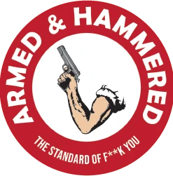Bare Arms Gear Armed & Hammered Stickers