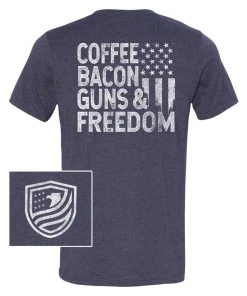Bare Arms Gear Coffee, Bacon, Guns & Freedom BA Trading Mens Apparel