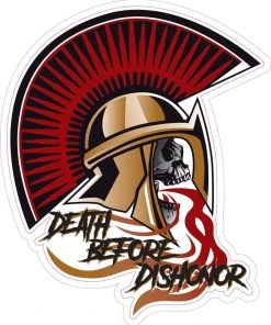 Bare Arms Gear Death Before Dishonor Spartan Stickers