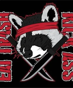 Bare Arms Gear Eat Trash Kick Ass Stickers