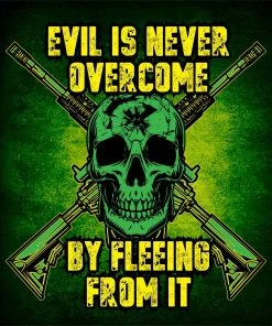 Bare Arms Gear Evil Is Never Overcome Sticker