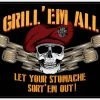 Bare Arms Gear Stickers Grill'em All Sticker