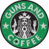 Bare Arms Gear Stickers Guns & Coffee Sticker
