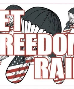 Bare Arms Gear Stickers Let Freedom Rain Sticker