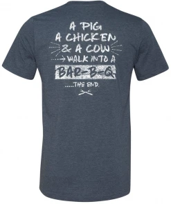 Bare Arms Gear BBQ Joke Pig, Chicken, Cow T-shirt BA Trading Mens Apparel