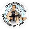 Bare Arms Gear Rick Roll Sticker Stickers
