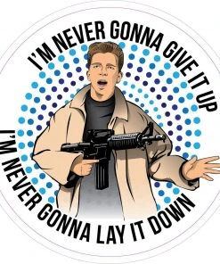 Bare Arms Gear Rick Roll Sticker Stickers