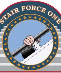 Bare Arms Gear Stair Force One Stickers