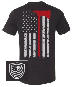 Bare Arms Gear BA Trading Mens Apparel Thin Red Line Axe