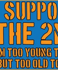 Bare Arms Gear Too Young To Die But Too Old To Run Sticker Stickers