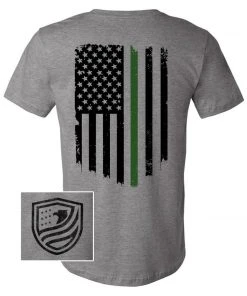 Bare Arms Gear BA Trading Mens Apparel Veteran Thin Green Line