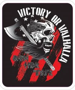 Bare Arms Gear Victory Or Valhalla Stickers