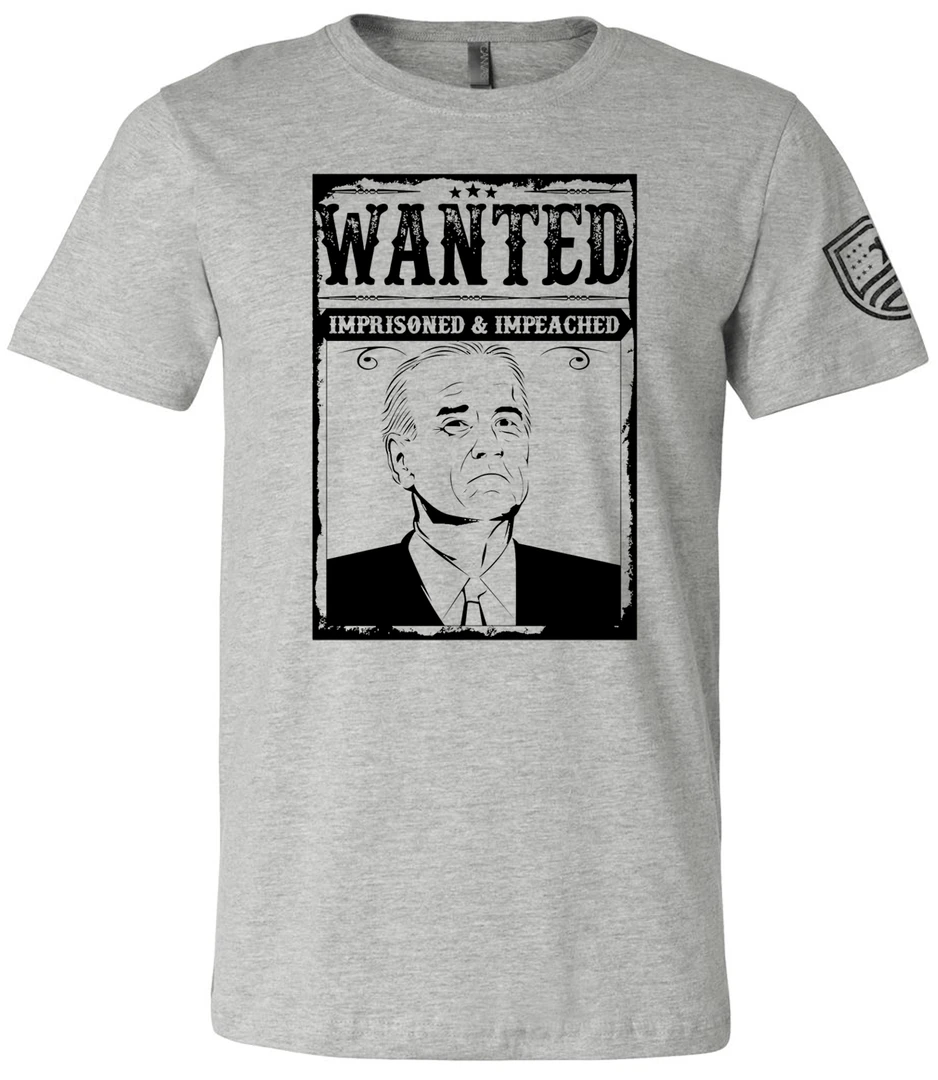 Bare Arms Gear BA Trading Mens Apparel Wanted Biden T-Shirt 3 Bare Arms Gear BA Trading Mens Apparel Wanted Biden T-Shirt
