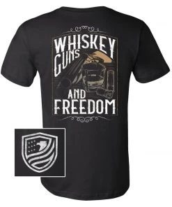 Bare Arms Gear BA Trading Mens Apparel Whiskey Guns Freedom T-Shirt
