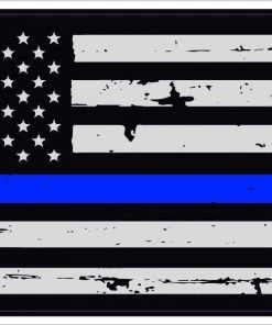 Bare Arms Gear Stickers Thin Blue Line Decal