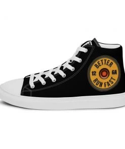 Bare Arms Gear BA - 12GA Better Run Fast - Men’s High Top Canvas Shoes