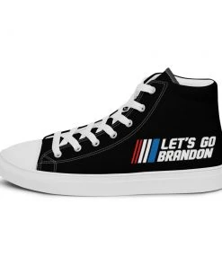 Bare Arms Gear Let's Go Brandon - Men’s High Top Canvas Shoes