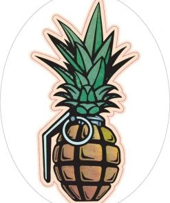 Bare Arms Gear Pineapple Grenade Sticker Stickers