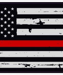 Bare Arms Gear Thin Red Line Decal