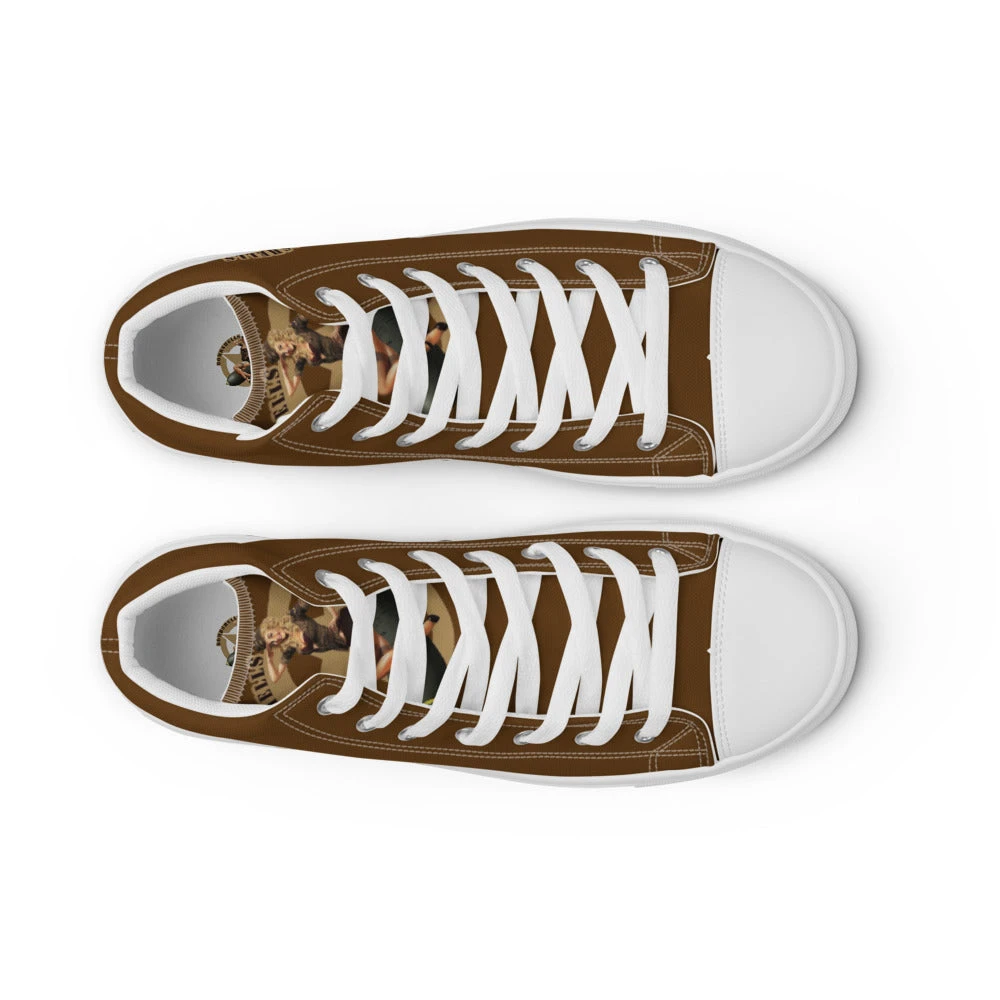 Bare Arms Gear Bombshells - Women’s High Top Canvas Shoes 10 Bare Arms Gear Bombshells - Women’s High Top Canvas Shoes